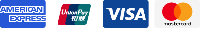 American Express, UnionPay, Visa, Mastercard